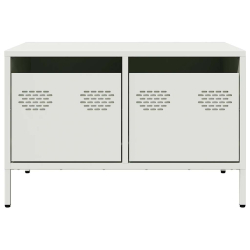 Szafka RTV, biała, 68x50x43,5 cm, stal walcowana na zimno
