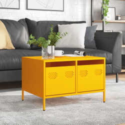 Szafka RTV, musztardowa, 68x50x43,5 cm, stal walcowana na zimno