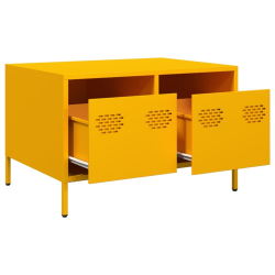 Szafka RTV, musztardowa, 68x50x43,5 cm, stal walcowana na zimno