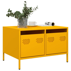 Szafka RTV, musztardowa, 68x50x43,5 cm, stal walcowana na zimno