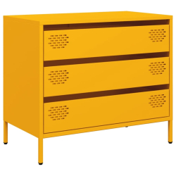 Szafka, musztardowa, 68x39x58,5 cm, stal walcowana na zimno