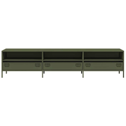 Szafka RTV, oliwkowa, 202x39x43,5 cm, stal walcowana na zimno