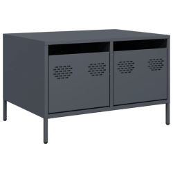 Szafka RTV, czarna, 68x50x43,5 cm, stal walcowana na zimno