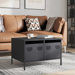 Szafka RTV, czarna, 68x50x43,5 cm, stal walcowana na zimno