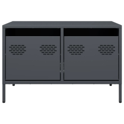 Szafka RTV, czarna, 68x50x43,5 cm, stal walcowana na zimno