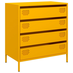 Szafka, musztardowa, 68x39x73,5 cm, stal walcowana na zimno