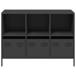Szafka, czarna, 101,5x39x73,5 cm, stal walcowana na zimno