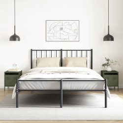 Szafki nocne, 2 szt., oliwkowa zieleń, 35x39x43,5 cm, stal
