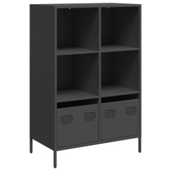 Szafka, czarna, 68x39x103,5 cm, stal