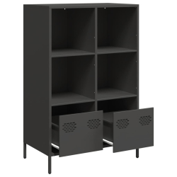 Szafka, czarna, 68x39x103,5 cm, stal