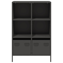 Szafka, czarna, 68x39x103,5 cm, stal