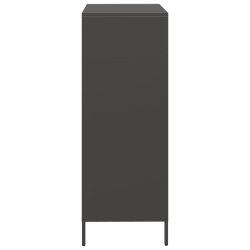 Szafka, czarna, 68x39x103,5 cm, stal