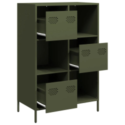 Szafka, oliwkowa, 68x39x103,5 cm, stal