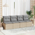 4-cz. sofa ogrodowa z poduszkami, beżowy, rattan PE i akacja