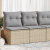 4-cz. sofa ogrodowa z poduszkami, beżowy, rattan PE i akacja