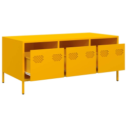 Stolik kawowy, musztarda, 101,5x50x43,5 , stal