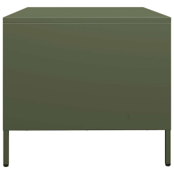 Stolik kawowy, oliwkowy, 101,5x50x43,5 cm, stal