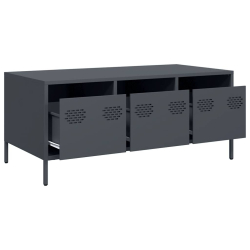 Stolik kawowy, antracyt, 101,5x50x43,5 cm, stal