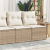 4-cz. sofa ogrodowa z poduszkami, beżowy, rattan PE i akacja