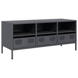 Szafka RTV, antracyt, 101,5x39x43,5 cm, stal walcowana na zimno