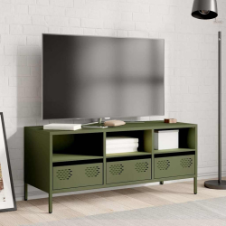Szafka RTV, oliwkowa, 101,5x39x43,5 cm, stal walcowana na zimno