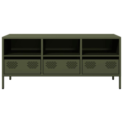 Szafka RTV, oliwkowa, 101,5x39x43,5 cm, stal walcowana na zimno