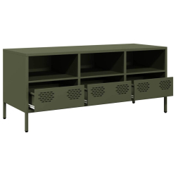 Szafka RTV, oliwkowa, 101,5x39x43,5 cm, stal walcowana na zimno