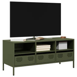 Szafka RTV, oliwkowa, 101,5x39x43,5 cm, stal walcowana na zimno
