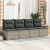 4-cz sofa ogrodowa z poduszkami, jasnoszary, rattan PE i akacja