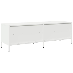 Szafka RTV, biała, 135x39x43,5 cm, stal walcowana na zimno