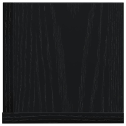 Półki ścienne, 2 szt., czarny, 75x16,5x16,5 cm