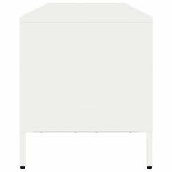 Szafka RTV, biała, 135x39x43,5 cm, stal walcowana na zimno