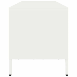 Szafka RTV, biała, 135x39x43,5 cm, stal walcowana na zimno