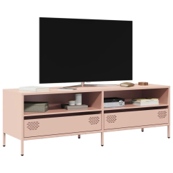 Szafka RTV, różowa, 135x39x43,5 cm, stal walcowana na zimno