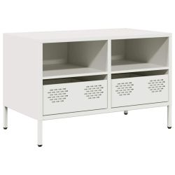 Szafka RTV, biała, 68x39x43,5 cm, stal walcowana na zimno