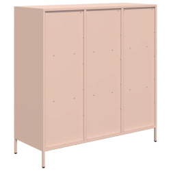 Szafka, różowa, 101,5x39x103,5 cm, stal