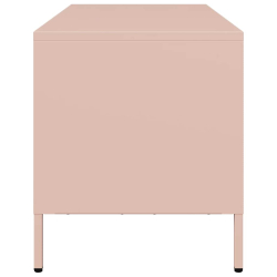 Szafka RTV, różowa, 101,5x39x43,5 cm, stal walcowana na zimno