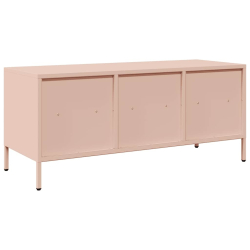 Szafka RTV, różowa, 101,5x39x43,5 cm, stal walcowana na zimno