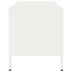 Szafka RTV, biała, 101,5x39x43,5 cm, stal walcowana na zimno