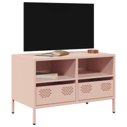 Szafka RTV, różowa, 68x39x43,5 cm, stal walcowana na zimno