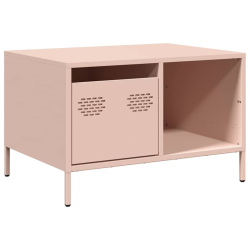 Szafka RTV, różowa, 68,5x50x43,5 cm, stal walcowana na zimno