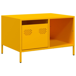 Stolik kawowy musztarda 68,5x50x43,5 cm stal walcowana na zimno