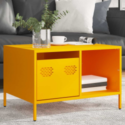 Stolik kawowy musztarda 68,5x50x43,5 cm stal walcowana na zimno