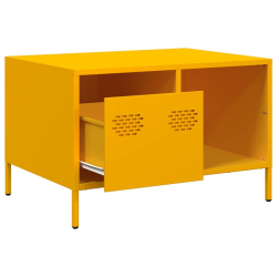 Stolik kawowy musztarda 68,5x50x43,5 cm stal walcowana na zimno