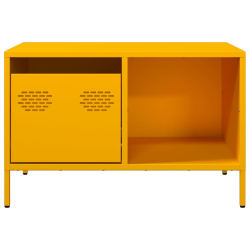 Stolik kawowy musztarda 68,5x50x43,5 cm stal walcowana na zimno