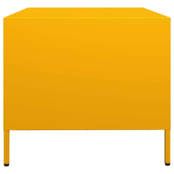 Stolik kawowy musztarda 68,5x50x43,5 cm stal walcowana na zimno