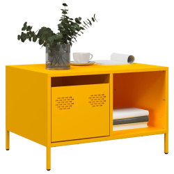Stolik kawowy musztarda 68,5x50x43,5 cm stal walcowana na zimno