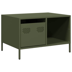 Stolik kawowy oliwkowy 68,5x50x43,5 cm stal walcowana na zimno
