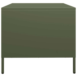 Stolik kawowy oliwkowy 68,5x50x43,5 cm stal walcowana na zimno
