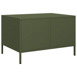 Stolik kawowy oliwkowy 68,5x50x43,5 cm stal walcowana na zimno